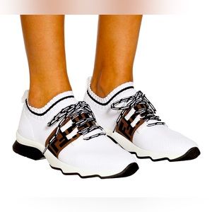 Fendi Rococo Mesh Knit Sneakers 35 Woman